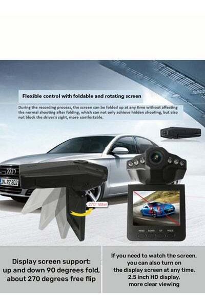 HALAMODO Mini car dash cam, voice-controlled and wireless car camera with HDR night vision, 24-hour parking m