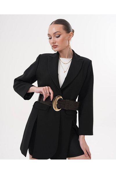 MODAM HİFA Wide Dress Belt with Buckle Women's Belt Shirt Belt Coat Belt