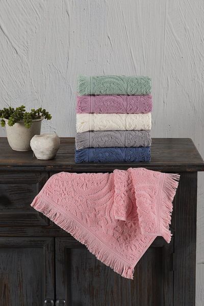 VAROL Σειρά Jacquaranda 100% βαμβάκι 30x50cm Σετ πετσετών 6 τεμαχίων