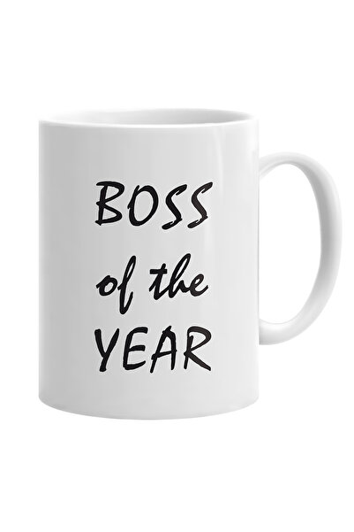 OEM Cană albă personalizată „Șeful Anului”, Inovatix®. 330 ml