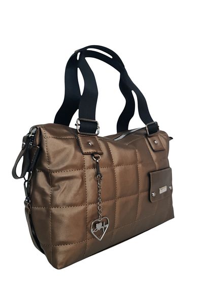 Gloria Miralle Women's Quilted Shoulder Bag - Width 35cm, Height 27cm, Thickness 10cm, with Shoulder Strap