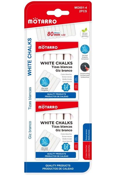 MOTARRO White Chalks White 80mm 24pcs
