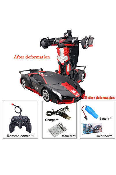 Choice سيارة كهربائية 2 في 1 تعمل بالتحكم عن بعد باللون الأحمر غير اللامع، رو...
