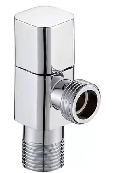 Generic 1/2" Angle Valve Short Neck with Square Knob, Zinc Body