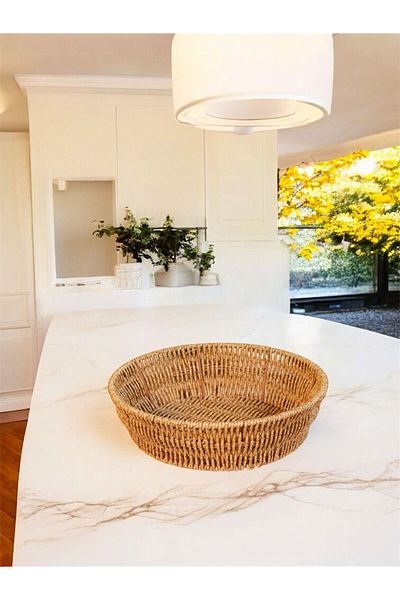 Bayev Round Wicker Braided - Bread Basket and Decorative Pot 700666