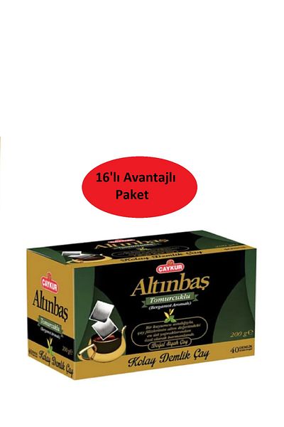 Çaykur Altınbaş Bud (Bergamot Flavored) Teapot Tea Bag 40 Gr 16 Packs