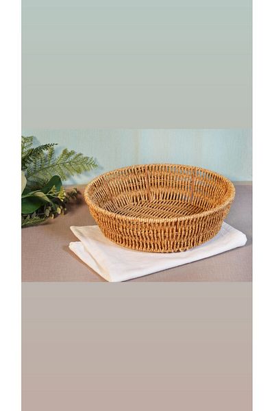 Bayev Large Round Wicker Braided Bread Basket Decorative Basket 700665