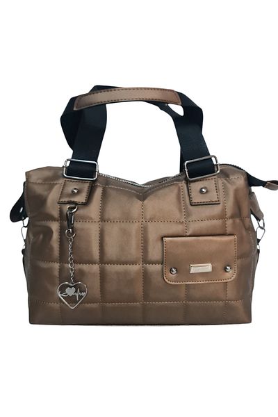 Gloria Miralle Women's Quilted Shoulder Bag - Width 35cm, Height 27cm, Thickness 10cm, with Shoulder Strap
