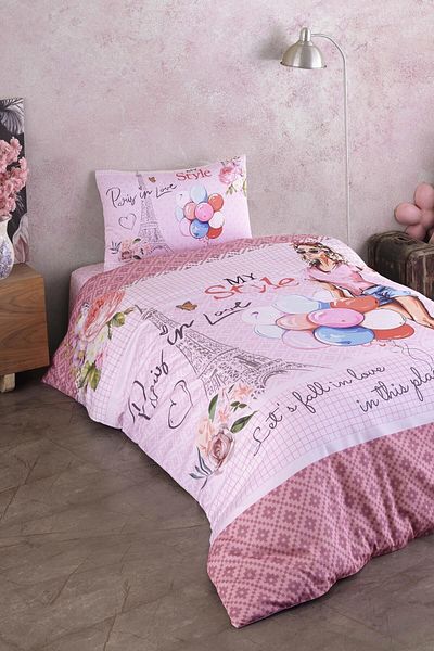 VAROL Σετ Παπλωματοθήκης Laura Home 100% βαμβακοσατινέ νεανική - My Style