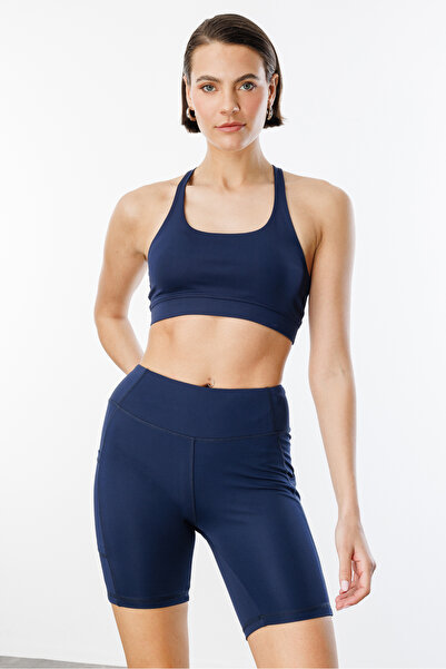 GENIUS STORE Pantaloni scurți pentru motocicliști cu talie înaltă, cu buzunare duble, colanți scurți de fitness SHORT-LEGGINGS