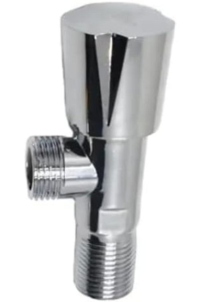Generic 1/2" Angle Valve Short Neck with Round Knob, Zinc Body