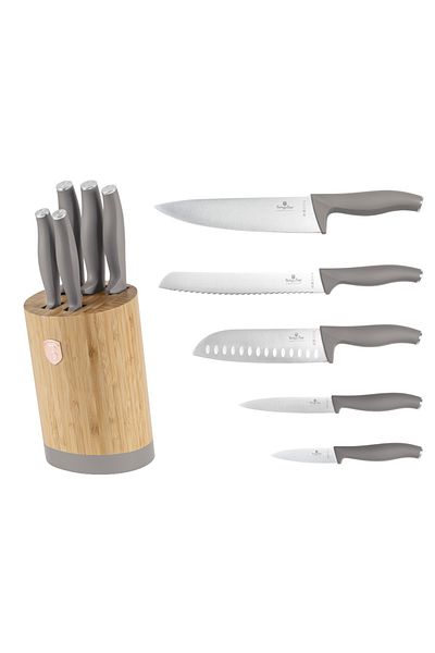 Berlinger Haus 6-piece box set Taupe Berlinger Haus BH 2756, bamboo stand, stainless steel