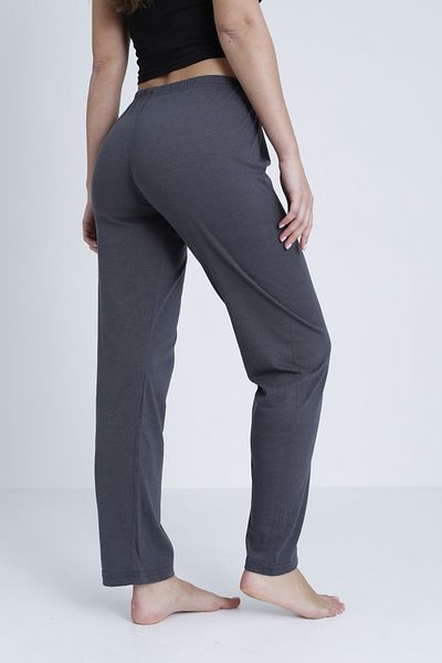 DONEX Cotton Thin Breathable Fabric Ribbon Waist Detail Solid Pocketless Women's Pajama Bottoms