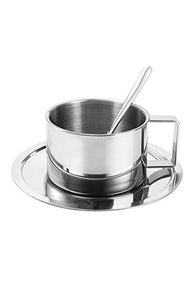 Chavin Steel 200 ml Double Wall Espresso Coffee Cup Set Presentation Cup Mt119
