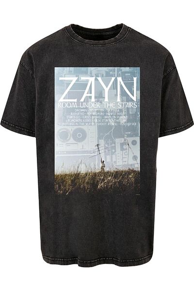 Merchcode Zayn - Tracklist Antannae Acid Washed Oversize Tee