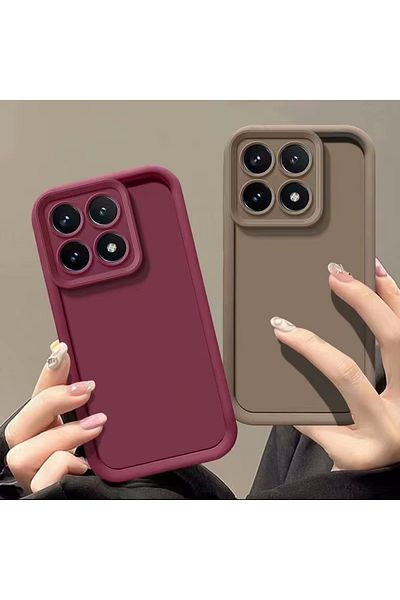 m.tk moveteck Xiaomi Mi 14t Pro Case Soft Colorful Launch Silicone with Camera Protection Protruding Thick Edges Coffe