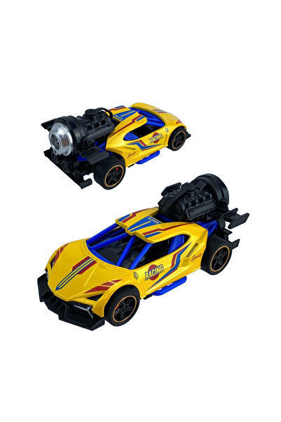 TUENGİ STORE Pilli Işıklı Sesli Buhar Çıkaran Metal Araba Die Cast Duman Atan...