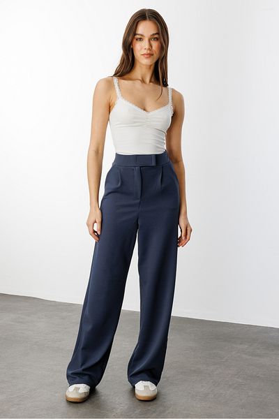 GENIUS STORE Comfortable Palazzo Trousers with Velcro Waist Velcro-Pants
