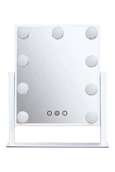 Generic Vanity Make Up Mirror With LED Light White/Clear/Silver 36.8x31centim...