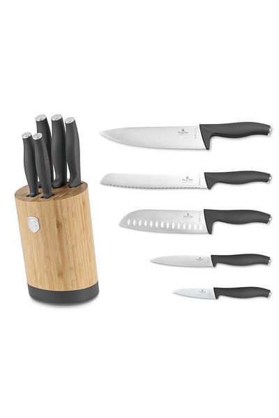 Berlinger Haus 6-piece knife set Anthracite Berlinger Haus BH 2672, with bamboo stand