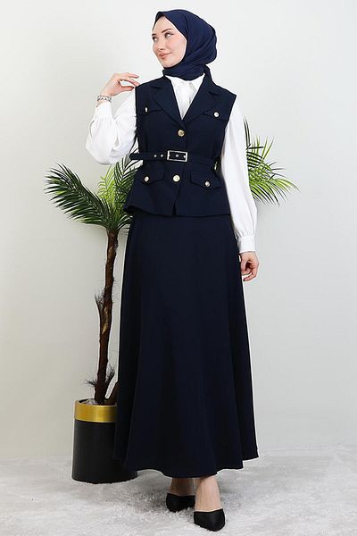 GİYZAMİLA Shirt Triple Suit – Dark Navy Blue