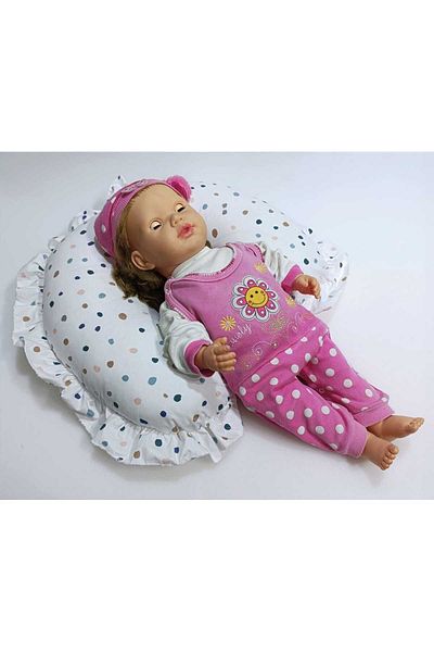 JULYA KİDS Frilly Breastfeeding Pillow and Support Cushion 100% Cotton Fabric