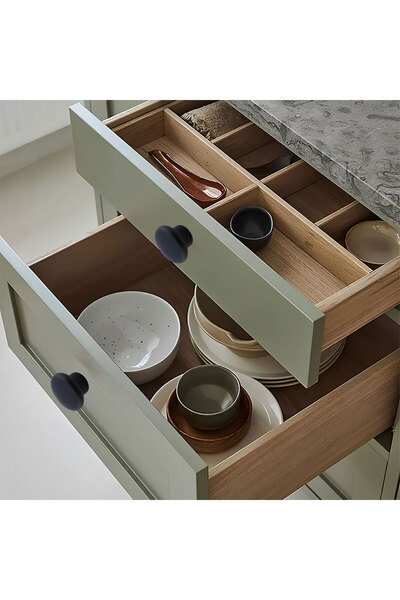 Badem10 Bohemian Black Mushroom Handle Button 10Pcs Drawer Kitchen Furniture Cabinet Wardrobe Handle Handle Plastic Handle