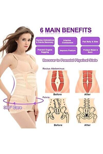 HALAMODO Postpartum Belt after Delivery Support Recovery, Corset Wrap Body Shaper for After Birth, Body Shape