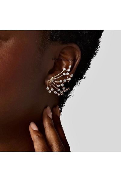 neslyaccessories الأذن اليسرى الزركون حجر الغضروف القرط