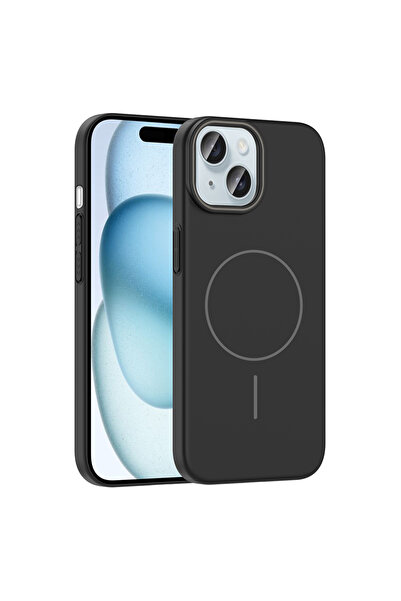 Ummeslem Apple iPhone 15 için Uyumlu Kılıf Magsafe Kablosuz Şarj Özellikli De...