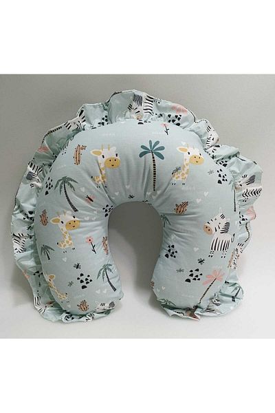 JULYA KİDS 100% Cotton Frilly Pillow and Bolster Cushion