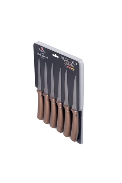 Berlinger Haus 6-piece Steak Knife Set Rose Gold Metallic Line Bh 2811