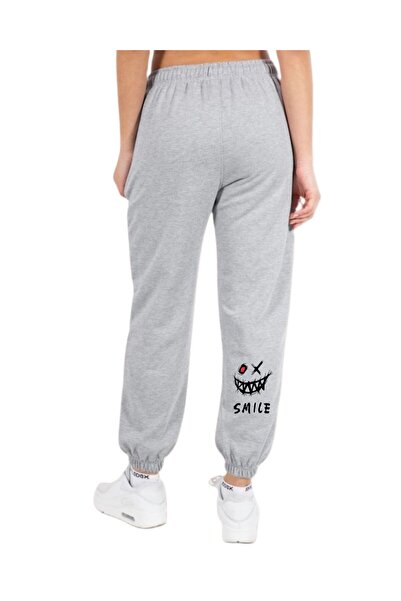 VERSCOVE Pantaloni de trening cu buzunare laterale din cauciuc, imprimați cu ...