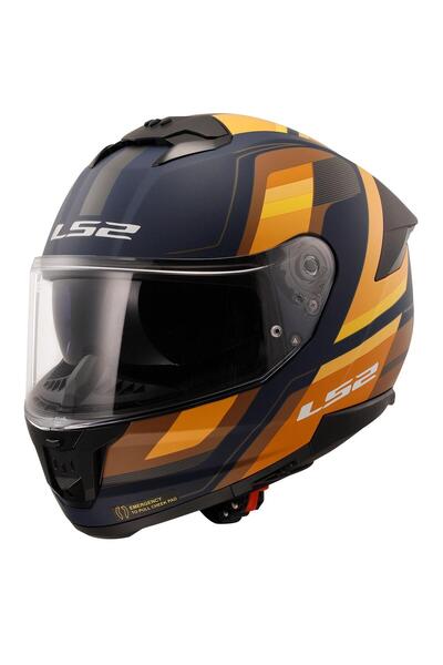 LS2 STREAM 2 VINTAGE MAT NAVY MAVİ-TURUNCU-KAHVERENGİ KASK