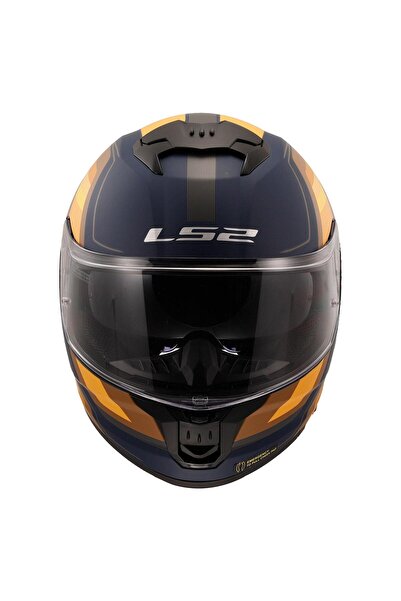 LS2 STREAM 2 VINTAGE MAT NAVY MAVİ-TURUNCU-KAHVERENGİ KASK