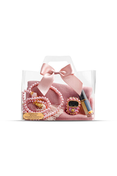 Hayrat Neşriyat Tesbih + Eşarp + Zikirmatik + Esans Hediye Seti (Çantalı Aset...