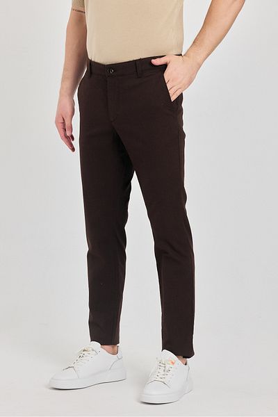 Frappoli Ανδρικό καφέ βαμβακερό Lycra Slim Fit Pantalon Ibiza