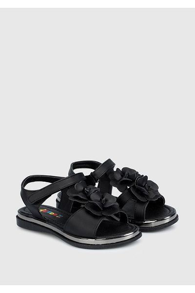 Kiddo Girl's Black Flat Sandals