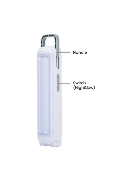 weidasi Rechargeable Emergency Light with Retractable Handle and Dual Brightness Modes - WD-802TD