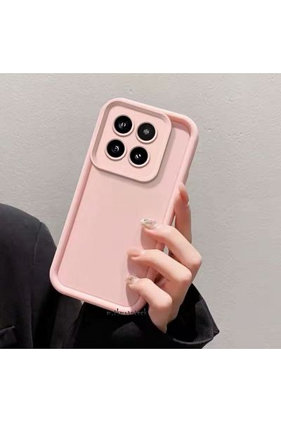 m.tk moveteck حافظة هاتف Xiaomi Mi 14T ناعمة اللون من السيليكون لحماية الكاميرا ثلاثية الأبعاد مع حواف سميكة بارزة