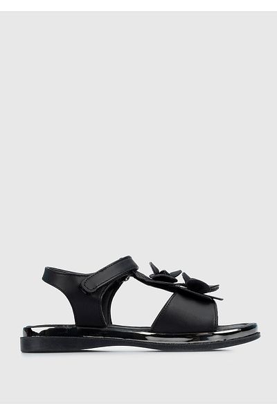 Kiddo Girl's Black Flat Sandals