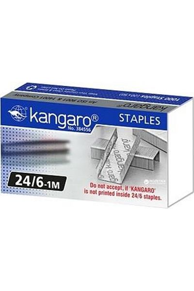 RENGARENK KIRTASİYE Metallic Kangaro Eco Staple No:24/6 1 Pack (1000 Pieces)
