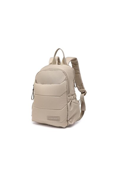 SEÇ KUNDURA Μπεζ Εισαγόμενο υφασμάτινο σακίδιο πλάτης Smart Bags 8731