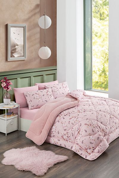 MARLA HOME Double Double Sided Welsoft Quilt Set |   Wellsoft Blanket |   Fluffy Soft |   Spring