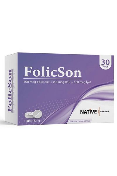 Native Folicson Folic Acid 30 Tablets