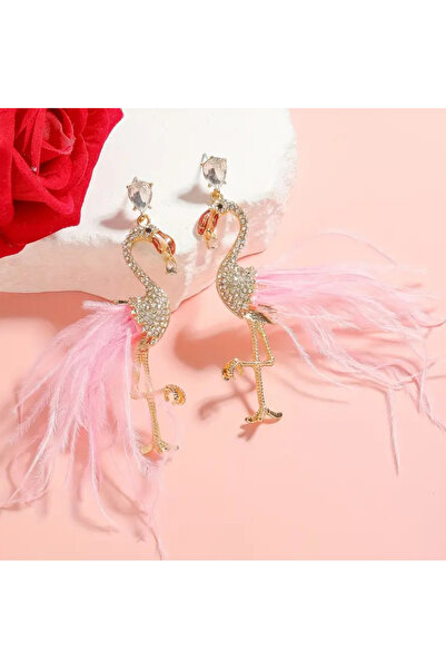 LWP Shop Pandan Flamingo Tasarım Küpe Pembe