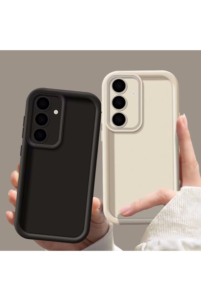 m.tk moveteck Samsung Galaxy S24 Fe Kılıf Yumuşak Renkli Lansman Silikon Kamera Korumalı Çıkıntılı Kalın Kenarlı