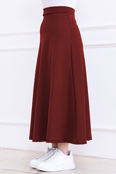 Bestenur Senar Bell Skirt 1358 - Claret Red