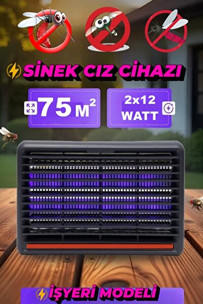 Uniquem UV Işıklı Elektrikli Sinek Öldürücü 2x12 Watt SD212 Sessiz Sinek Kovu...