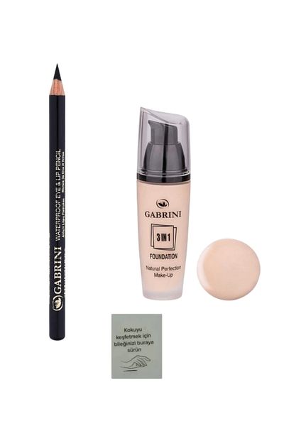 Gabrini Eye Pencil + Foundation Number 2 + Bird Card Gift
